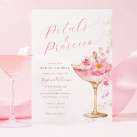 Pink Gold Petals and Prosecco Floral Bridal Shower