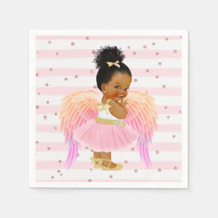 Pink Gold Princess Ballerina Baby Shower/Birthday Napkin