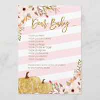 Pink Gold Pumpkin Baby Shower Dear Baby Games