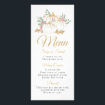 Pink Gold Pumpkin Thanksgiving Fall Wedding Menu<br><div class="desc">Add some fun to your tables with this elegant pink floral and gold glitter pumpkin fall wedding party menu card. Autumn pumpkin menu cards are perfect for * country, fall, autumn weddings, rehearsal dinners, bridal showers * business events * halloween and thanksgiving * fundraisers & charities * award ceremonies *...</div>