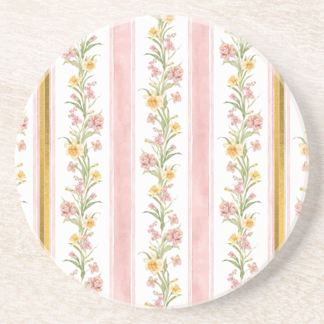 Pink Gold Sandstone Coaster  (Front)