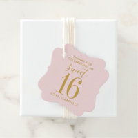 Pink Gold Sweet 16 Photo Name Thank You Birthday