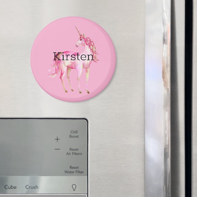 Pink Gold Unicorn Magnet (In Situ (Fridge))