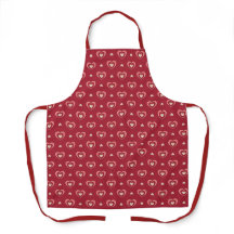 Pink, gold Valentines day heart to heart apron