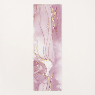 Pink Gold Watercolor Yoga Mat