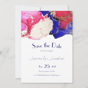 Pink Gold Wedding Save The Date