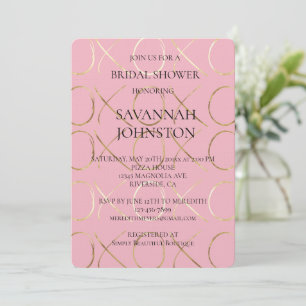 Pink Gold XOXo Bridal Shower Invitation