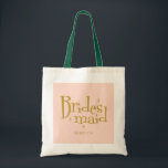 Pink Golden Bridesmaid Gift Tote Bag<br><div class="desc">Pink Golden Bachelorette Party button</div>