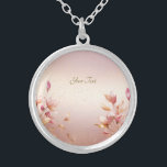 Pink Golden Leaves Floral Necklace<br><div class="desc">Beautiful Pink Golden Leaves Floral Necklace</div>