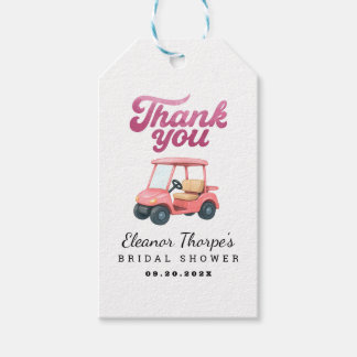 Pink Golf Baby Shower Thank You Tag