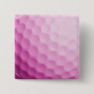 Pink Golf Ball Background Customised Template 15 Cm Square Badge
