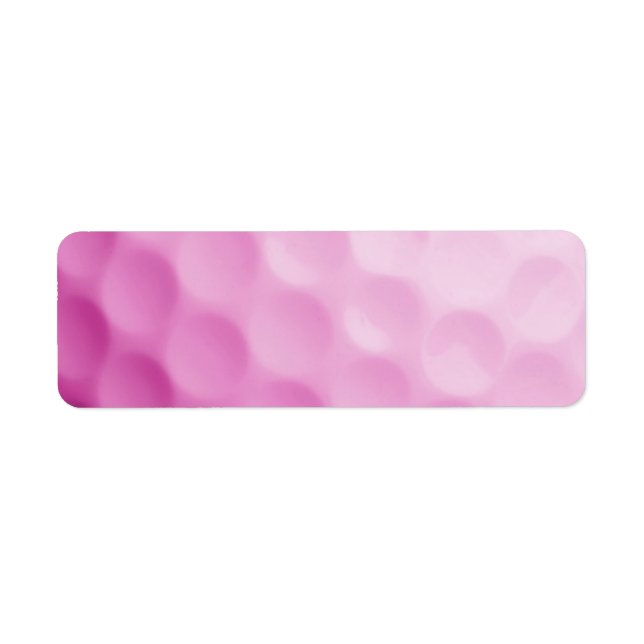 Pink Golf Ball Background Customised Template Return Address Label (Front)