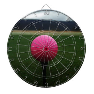 Pink Golf Ball on a mountain golf course Dartboard