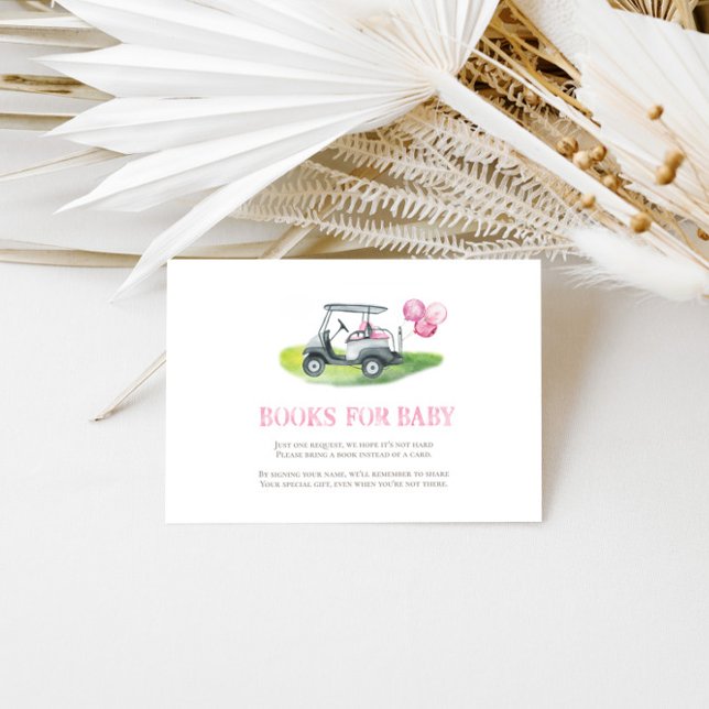 Pink Golf Books for Baby Enclosure Card (Creator Uploaded)