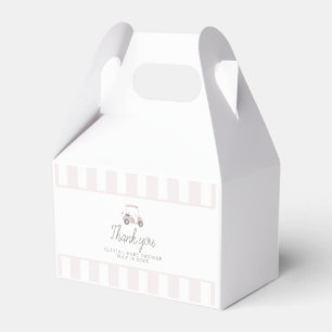 Pink golf cart favor box