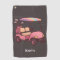 Pink Golf Cart Personalised Golf Towel