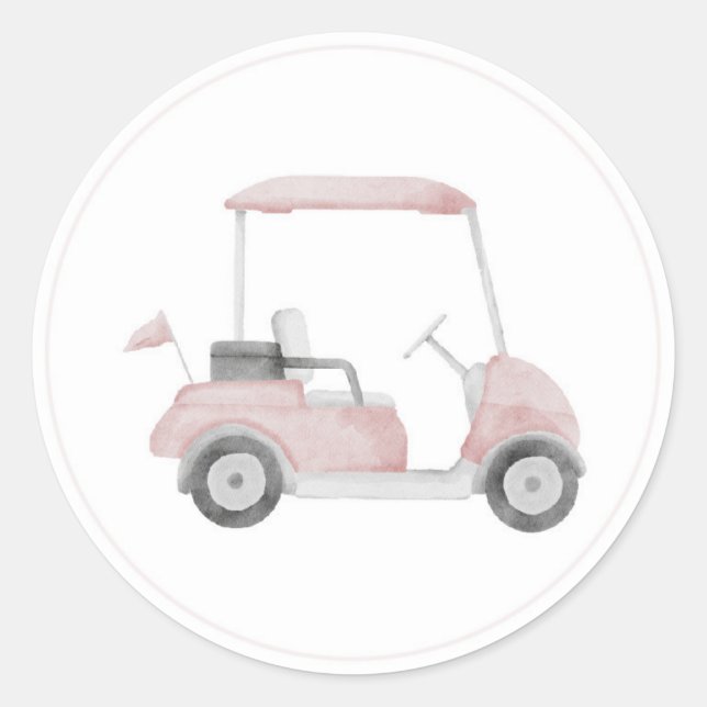 Pink golf cart sticker (Front)