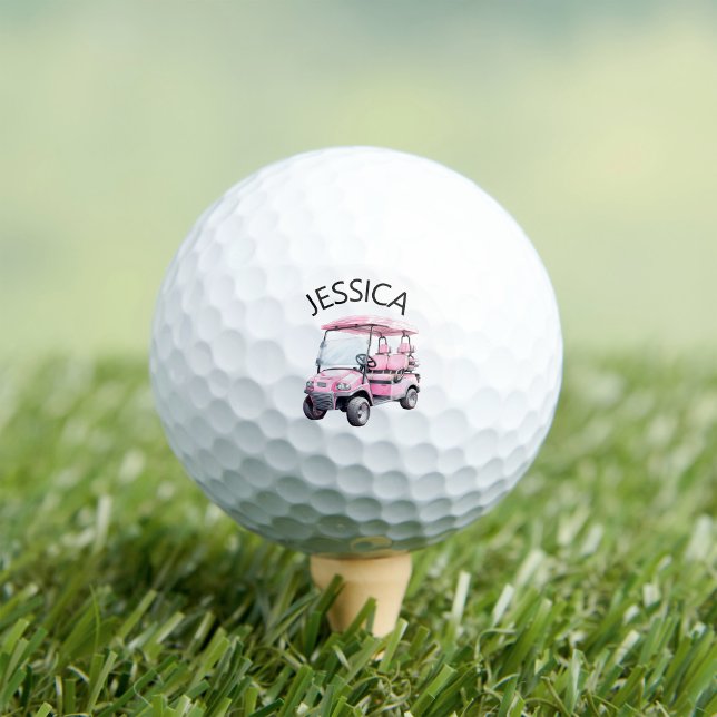 Pink Golf Cart with Name Balls (Creator Uploaded)
