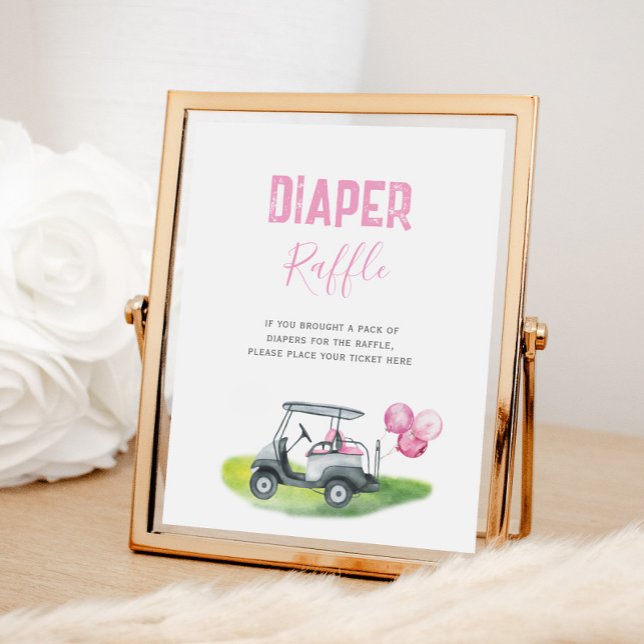 Pink Golf Diaper Raffle Sign (Creator Uploaded)