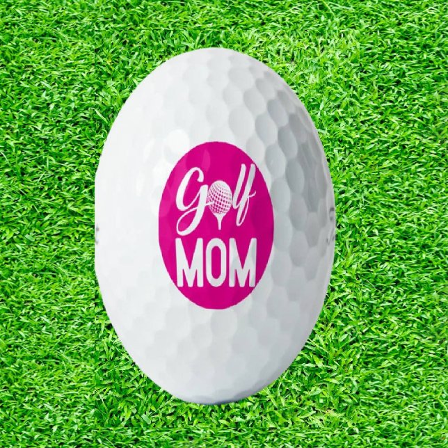 Pink GOLF MOM Golf Balls (Swinging Style, Unleashing Power!)