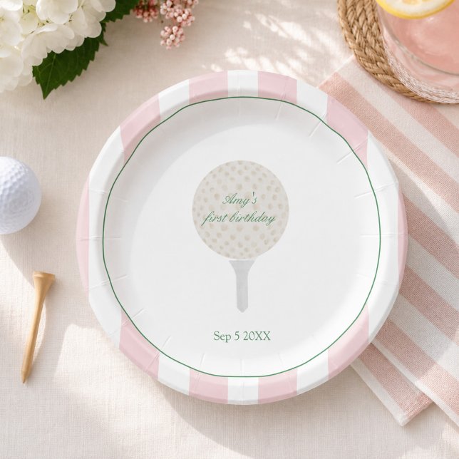 Pink Golf Par-tee Paper Plates (Creator Uploaded)
