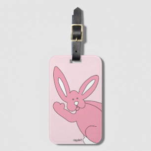 Pink Goodbye Bunny Luggage Tag