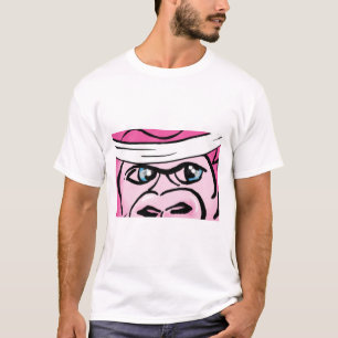 Pink Gorilla with Sweatband T-Shirt