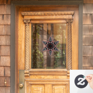 Pink Goth Filigree Snowflake Christmas or Yule