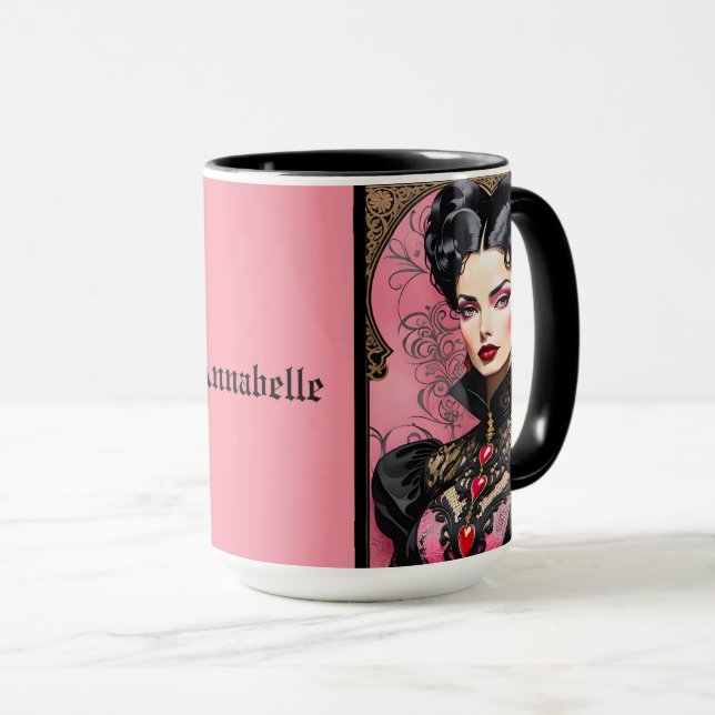 Pink Goth Lady Coffee Mug (Front Right)