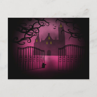 Pink Gothic castle Post Card