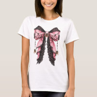 Pink Gothic Coquette Spider Bow Aesthetic Hallowee