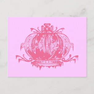 Pink Gothic Decayed Crown Postcard