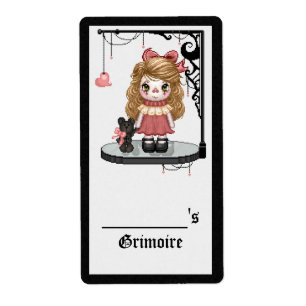 Pink Gothic Love Doll Pixel Art