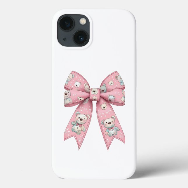 Pink Gothic skull bow case cute kawaii pastel Gru  (Back)