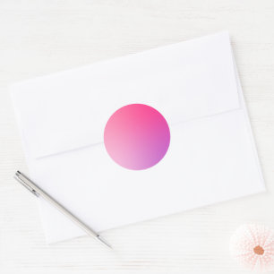 Pink Gradient Circle Vignette Abstract Design Classic Round Sticker