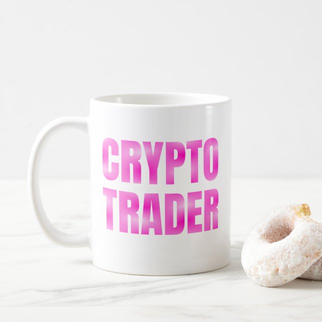 Pink Gradient Crypto Trader Mug (With Donut)