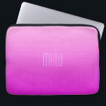 Pink Gradient custom monogram laptop sleeves<br><div class="desc">See my store for other items with this design.</div>