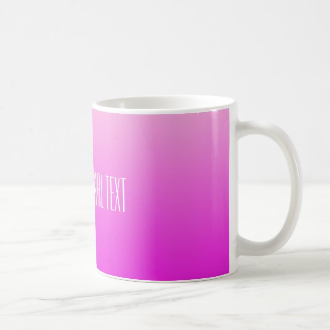 Pink Gradient custom text mugs (Right)
