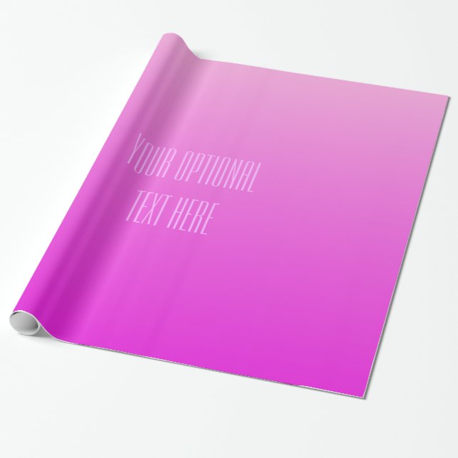 Pink Gradient custom text wrapping paper (Unrolled)