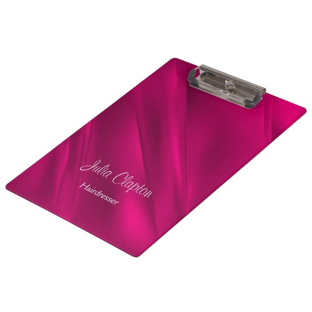 Pink gradient diagonal lines clipboard (Angled)
