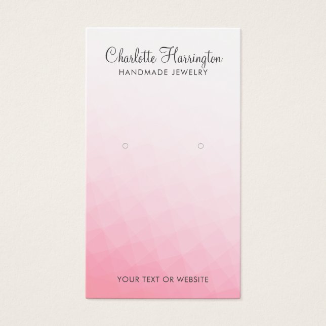 Pink Gradient Earring Jewellery Display Card (Front)