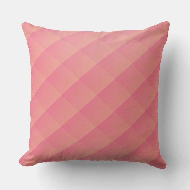 Pink Gradient Geometric Throw Pillow (Front)