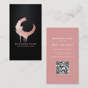 Pink Gradient Glitter Swirl • Custom Editable Business Card