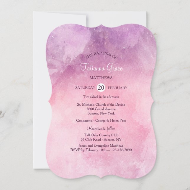 Pink Gradient Invitation (Front)