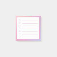 Pink Gradient Minimalist Checklist