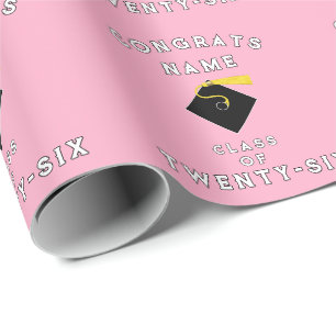 Pink Graduation 2026 Gift Wrapping Paper