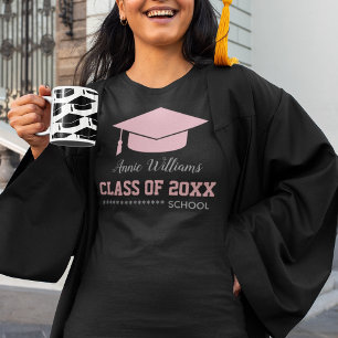 Pink Graduation Cap Class of Grad T-Shirt