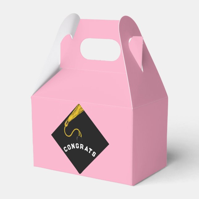 Pink Graduation Favour Box (Front Side)