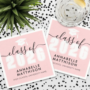 Pink Graduation Napkin