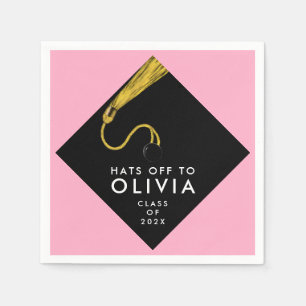 Pink Graduation Party Napkins